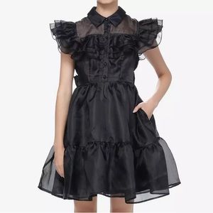 Wednesday Iconic Dance‎ Ruffle Dress Hot Topic Cosplay Costume Addams Family